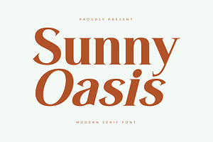 Sunny Oasis Modern Serif Font