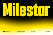 Milestar – Bold Condensed Sans Serif, a Sans Serif Font by Mbonster Design Studio (Thumbnail 1 of 19)