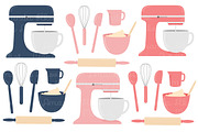 Navy & Pink Baking Clipart, an Illustration by Amanda Ilkov (Thumbnail 3 of 4)