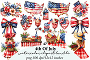 4th of july clipart bundle, an Illustration by GatewayDesign (Thumbnail 1 of 9)