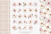 Blush floral clipart & patterns, a Decorative Illustration by Patishop Art (Thumbnail 6 of 6)