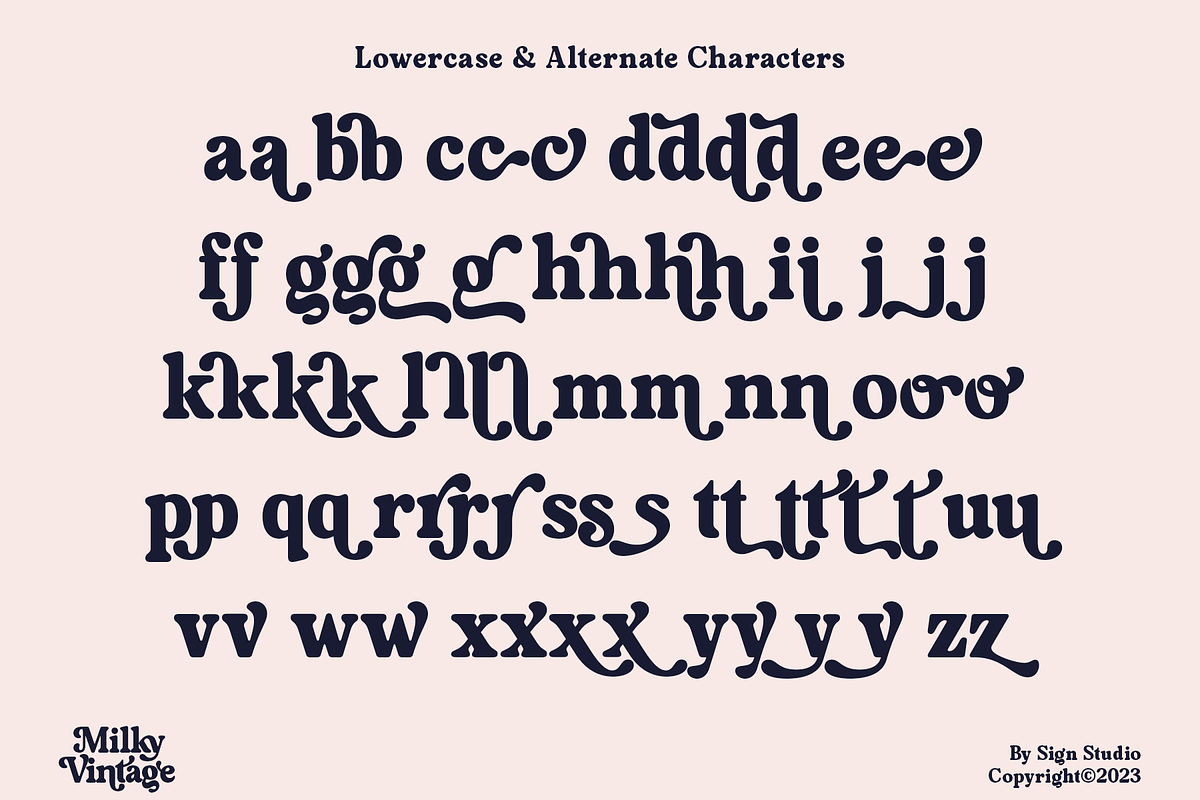 Milky Vintage, a Serif Font by Sign Studio (Photo 3 of 15)