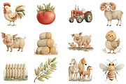 Family Farm animals baby collection, an Illustration by DreamCafeArt (Thumbnail 2 of 8)