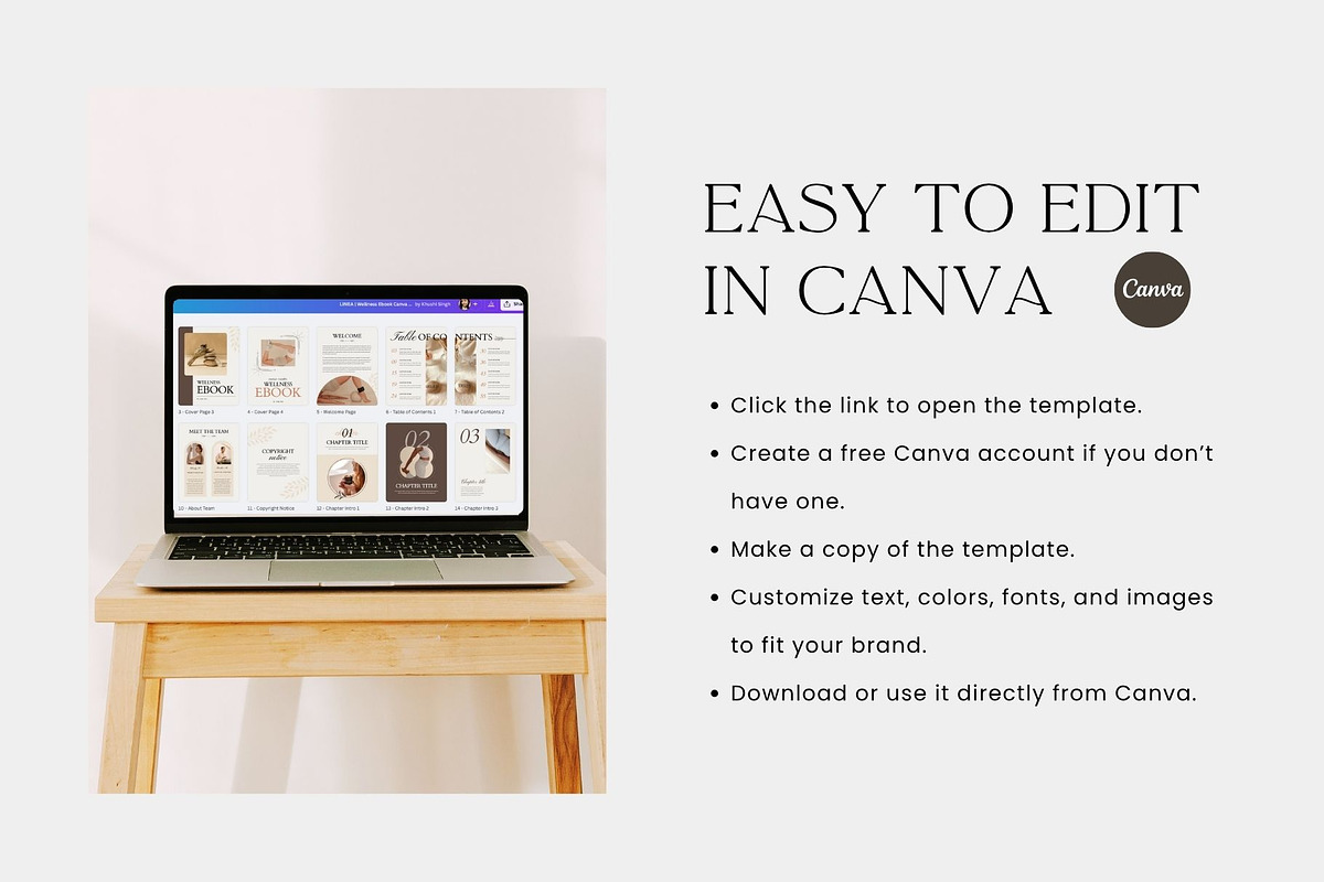 LINEA Wellness Ebook Template CANVA, a Templates & Theme by BoldNStudio (Photo 14 of 14)