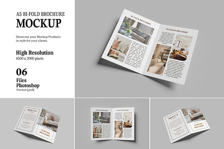 A5 Bi-Fold Brochure Mockup