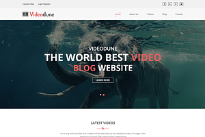 Video Blog HTML Template - Videodune