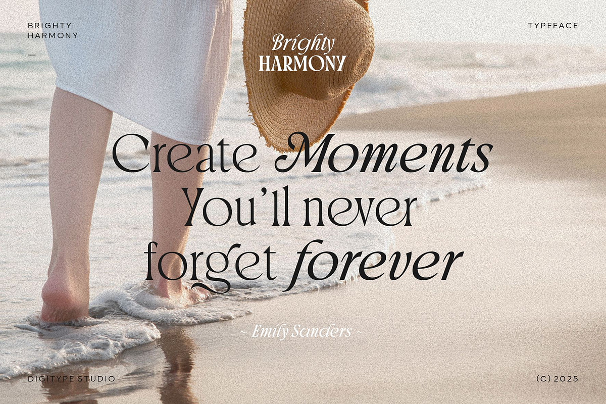 Brighty Harmony | Serif font family, a Font by Digitype Studio (Photo 7 of 15)