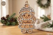 Personalized Gingerbread Ornaments, a Decorative Illustration by svgocean (Thumbnail 13 of 14)