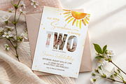 Sunshine Second Bday Photo Invite, a Templates & Theme by Digital_Mind (Thumbnail 3 of 3)
