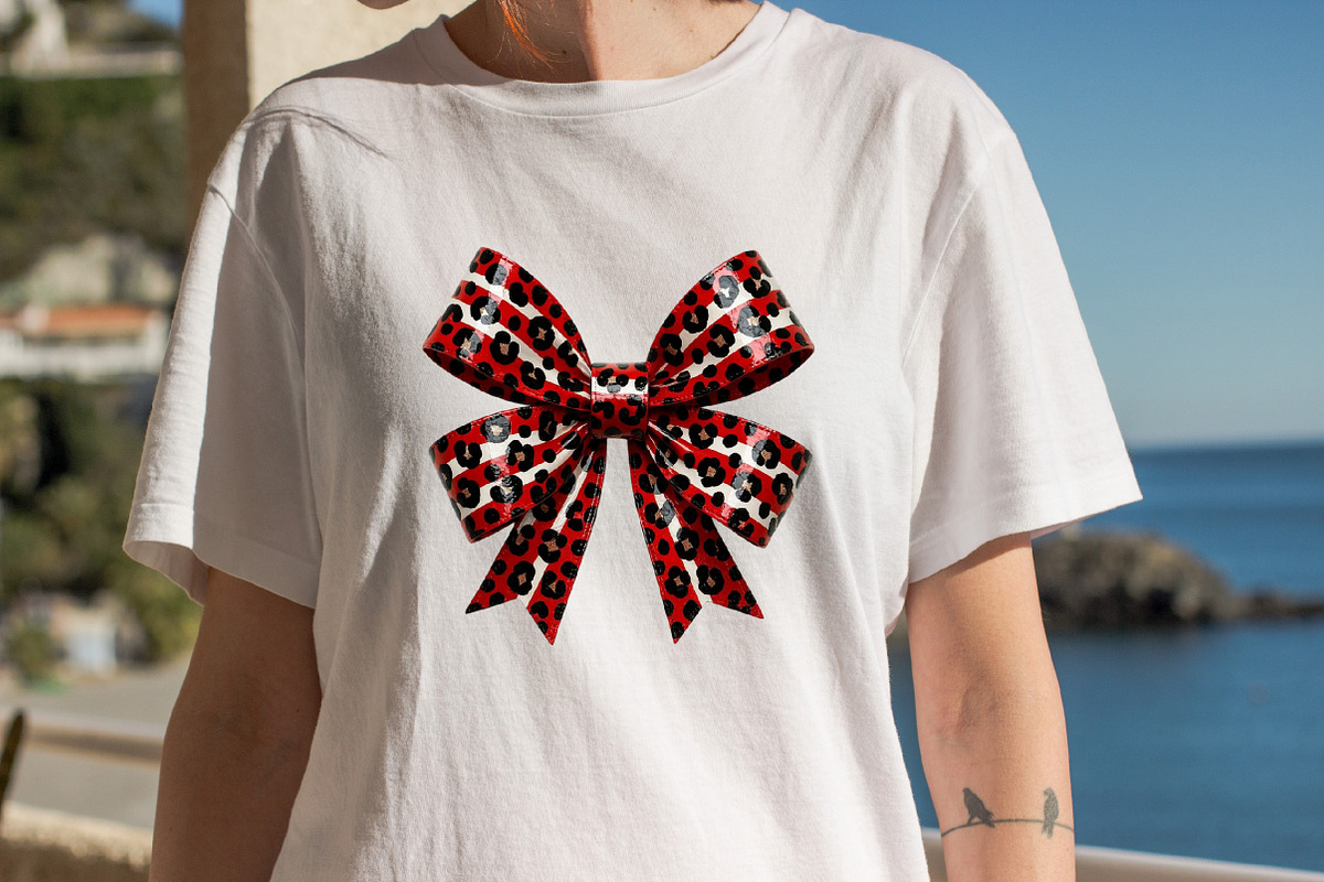 Christmas Leopard Bow Clipart Bundle, an Illustration by SVGArt (Photo 5 of 8)