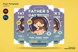 Father's Day Celebration Flyer, a Flyer Template by Huge Dream Studio