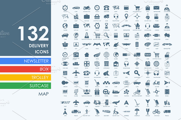 132 Delivery Icons