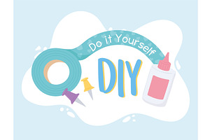 DIY do it yourself, an Object Illustration by studiogstock