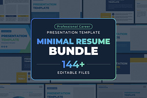 Minimal Professional Resume Bundle, a Presentation Template by CreativeUP