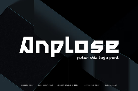 Anplose - Futuristic Font, a Sans Serif Font by Iqsiart Studio