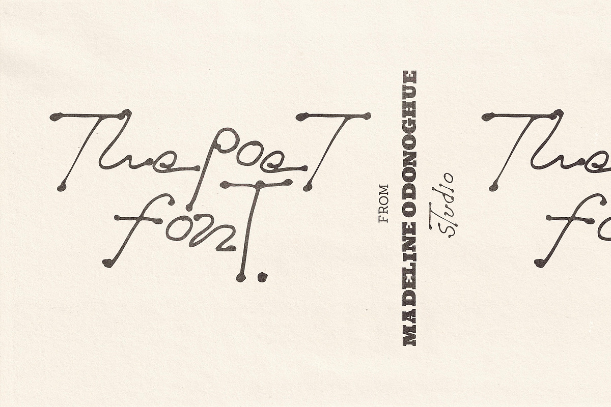 The Poet - Hand Drawn Artist Font, a Handwritten Font by Madeline ODonoghue Design (Photo 1 of 5)