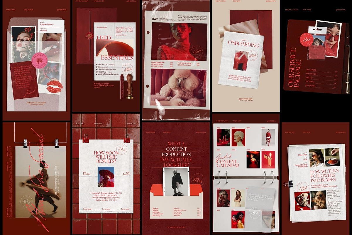 Red Editorial Instagram Template, a Social Media Template by And Done Studio (Photo 4 of 8)