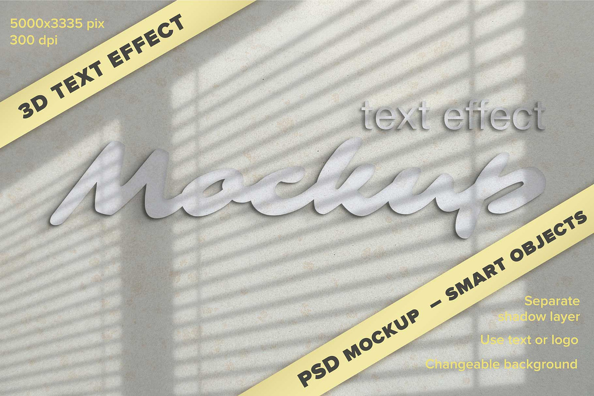 3D Logo or Text effect Mockup, a Product Mockup by Zimages (Photo 1 of 6)