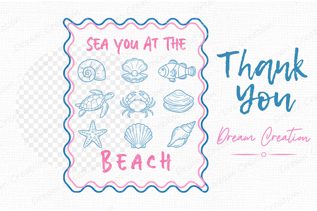 Summer Coastal PNG Hand Drawn Line A, an Illustration by Dream Creation (Photo 7 of 7)