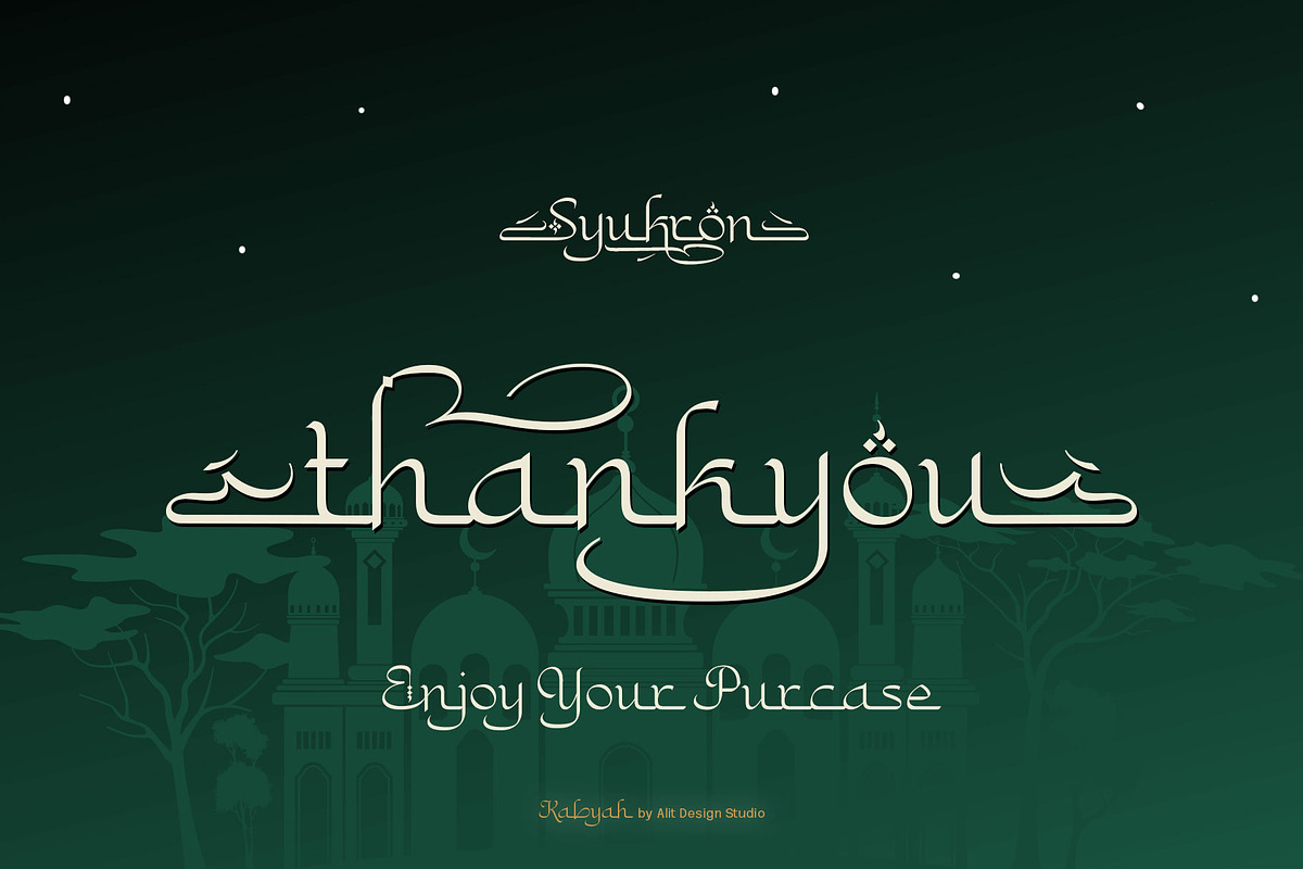 Kabyah Ramadhan Typeface, a Script Font by alit design (Photo 18 of 18)