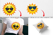 Sun with Sunglasses Clipart, a Graphic by Artnoy (Thumbnail 3 of 5)