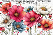 Whimsical Spring Flowers Clipart, an Illustration by Canvas Craft (Thumbnail 1 of 7)