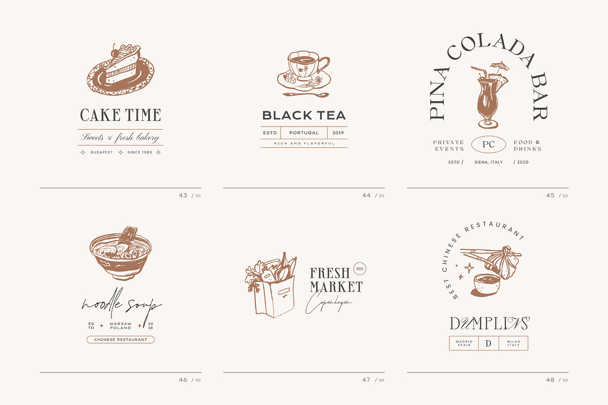 Food & Drinks Logo Kit, a Branding & Logo Template by iStar Design (Photo 20 of 27)