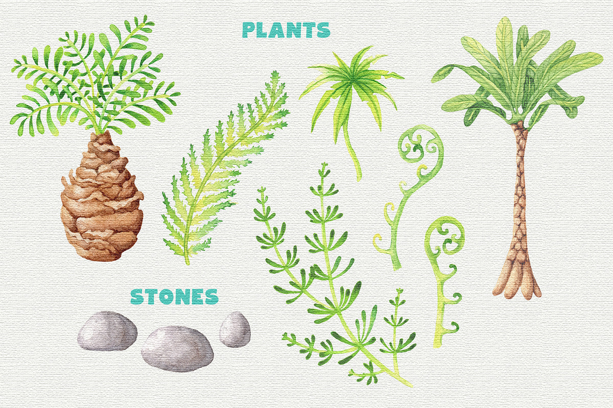 Baby dinosaurs watercolor clipart, an Object Graphic by Trinibis (Photo 3 of 6)