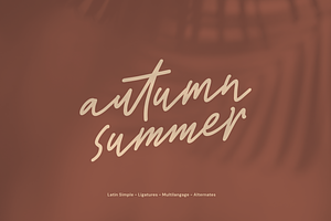 Autumn Summer Handwriting Script