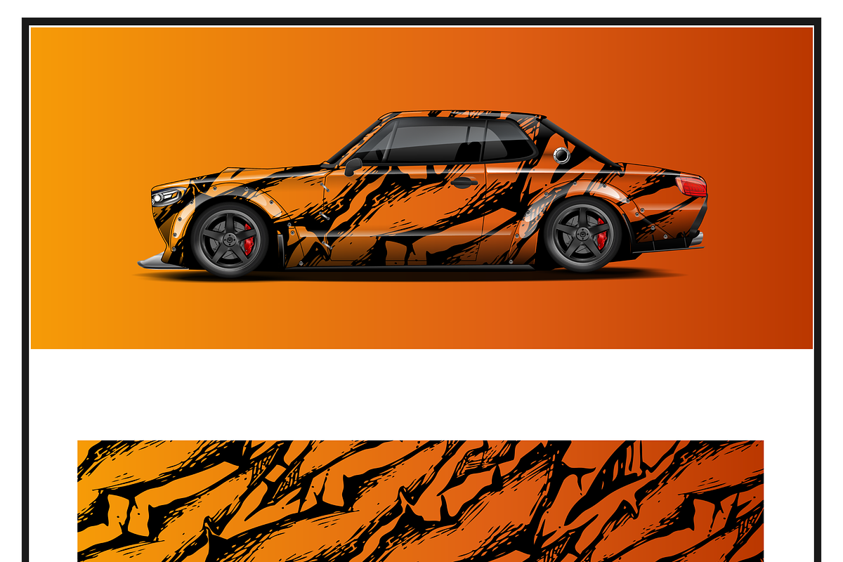 Bold Tiger Stripe Car Wrap, an Object Illustration by CarWrap design (Photo 4 of 4)
