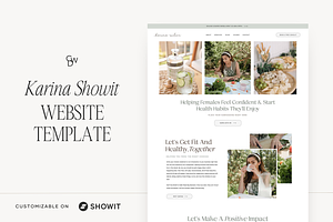 Showit Website Template Karina