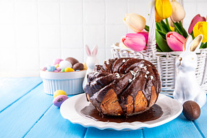 Easter chocolate Bundt Cake, a Food & Drink Photo by Rimma