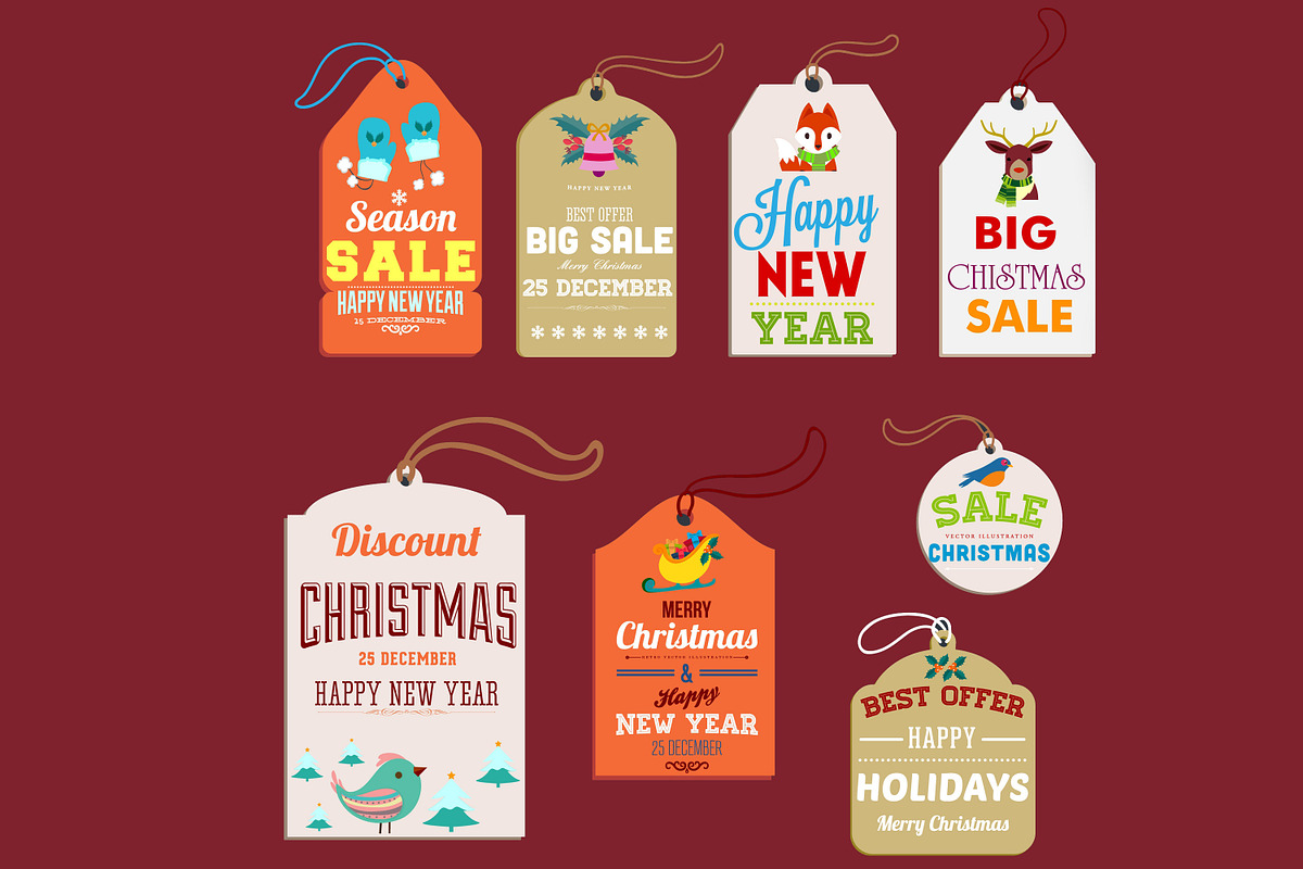 Christmas Sale Tags, a Decorative Illustration by Believe Creatives (Photo 3 of 3)