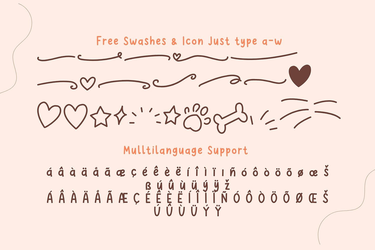 Kitten Paws - Playful Font Duo, a Script Font by Wellscript Studio (Photo 10 of 11)