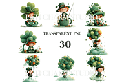 30 Leprechaun Clipart, a Decorative Illustration by Pati Charm Studio (Thumbnail 3 of 8)