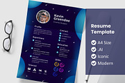 Outer Space Resume Template, a Resume Template by rivatxfz (Thumbnail 1 of 2)