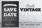 Vintage Chalk Flyer Invite, an Invitation Template by SkyvaraSupply (Thumbnail 1 of 3)