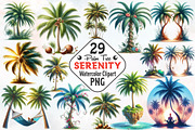 Palm Tree Serenity Clipart, an Illustration by RobertsArt (Thumbnail 1 of 7)