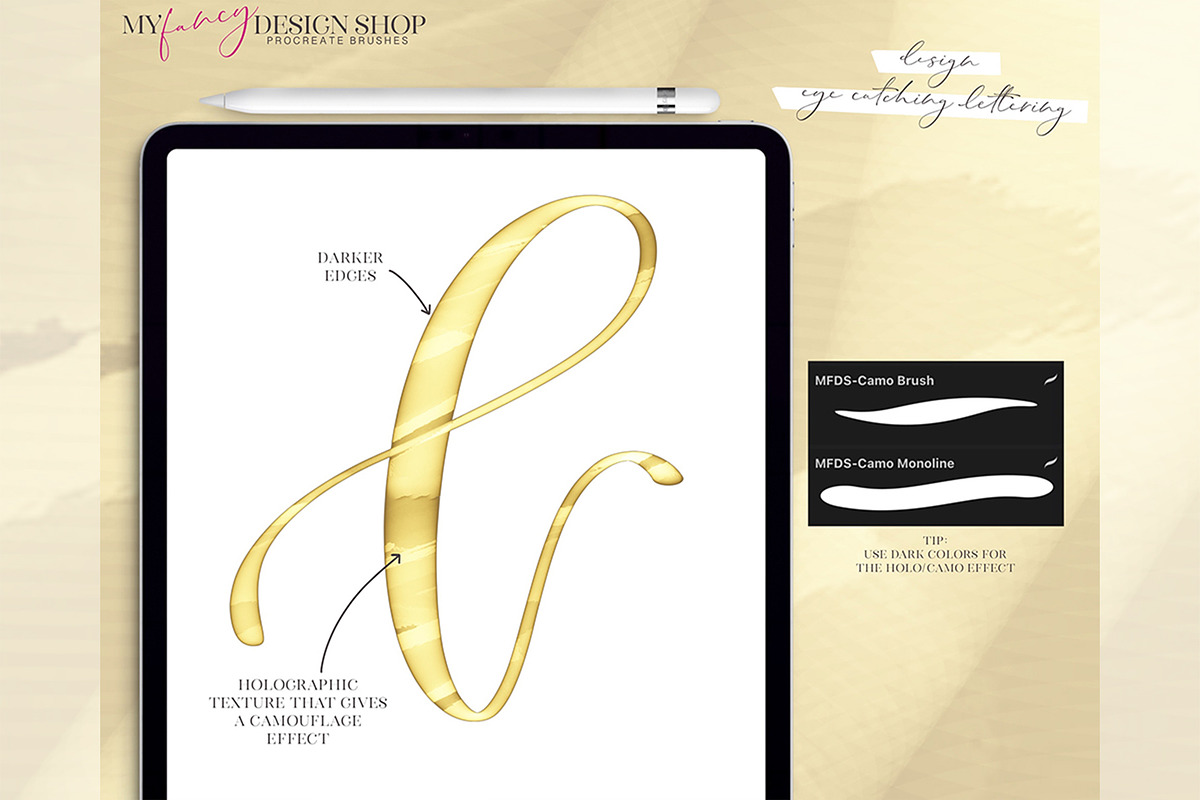 Holographic Procreate Brushes, a Brush Add-On by My Fancy Design Shop (Photo 2 of 8)