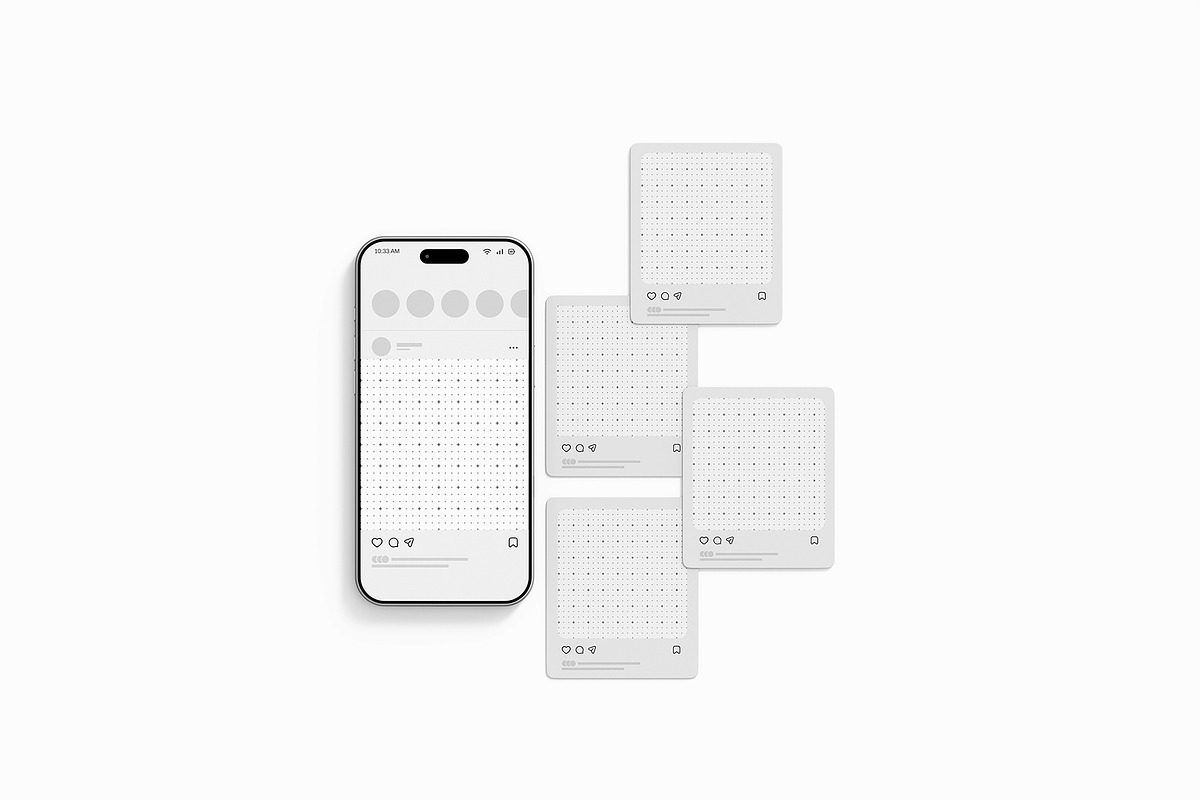 Social Media Phone Screen Mockup