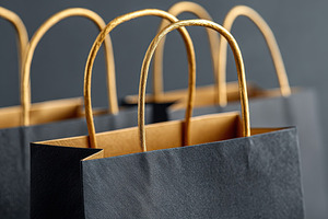 Paper shopping bags, Black Friday Sale, a Holiday Photo by AlyaAnd