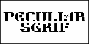 Peculiar Serif JNL