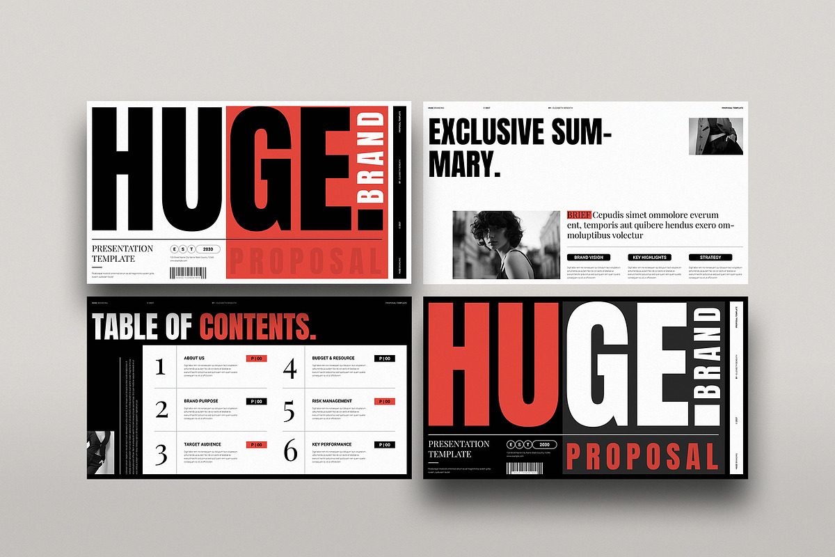 HUGE | Brand Proposal Template, a Presentation Template by TemplateFolio-Shop (Photo 6 of 11)