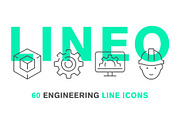 LINEO - 60 ENGINEERING ICONS, an Outline Icon by sharpnose (Thumbnail 1 of 6)
