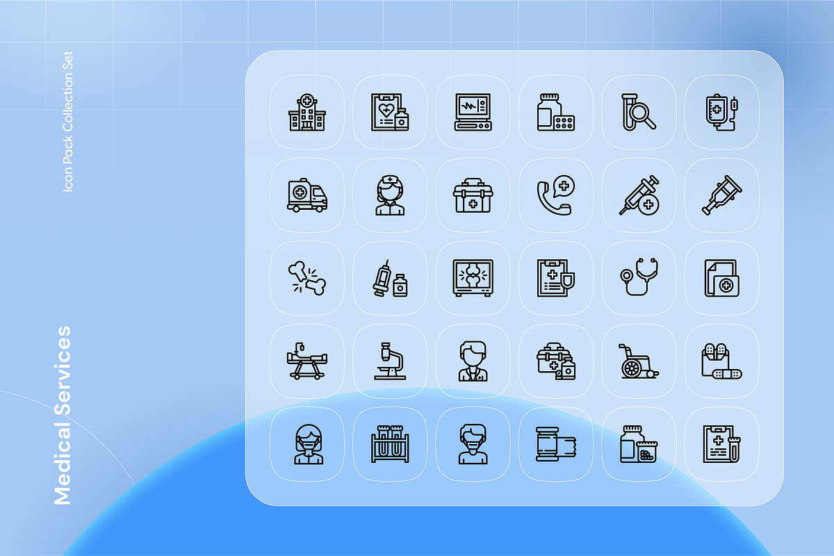 Medical Services Icon Set, an Outline Icon by Nathaya Studio (Photo 2 of 2)
