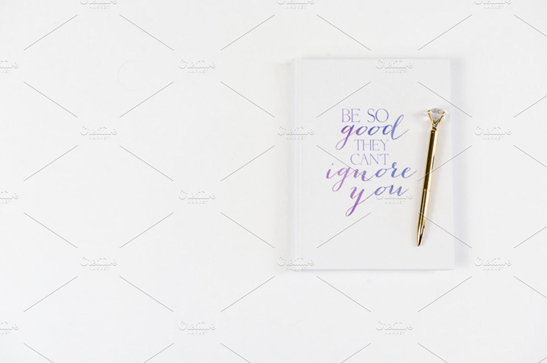 White notebook desktop stock photo containing desk, rebecca nash photography, a Business Photo by Rebecca Nash Photography