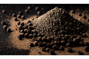 black peppercorns on the table, a Food Illustration by yanadjana
