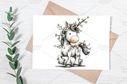 Whimsical Animals Spring Clipart PNG, an Illustration by Canvas Craft (Thumbnail 6 of 7)