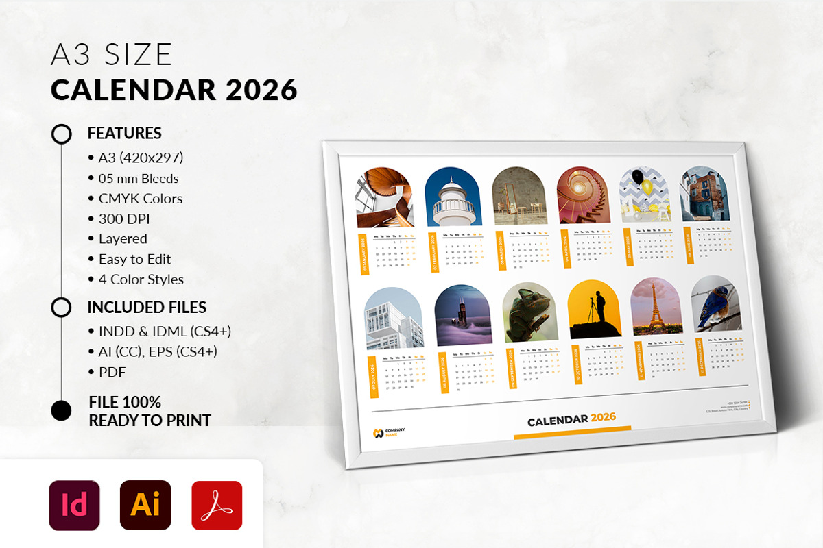 A3 Calendar 2026 preview 3