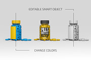 Clear Pills Bottle Mockup Set, a Packaging Mockup by Country4k (Thumbnail 2 of 4)